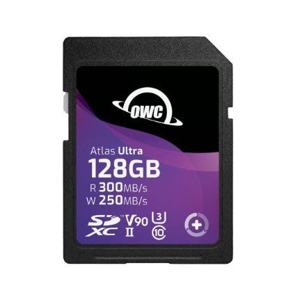 OWC Atlas Ultra 128GB SDXC UHS-II V90 R 300MB/s W 250MB/s OWC Atlas Ultra 128GB SDXC UHS-II V90 R 300MB/s W 250MB/s